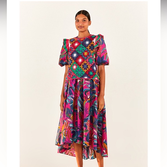 FARM Rio Multicolor Crochet Top - Picture 3 of 14